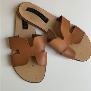 Steven Greece slide sandal, tan